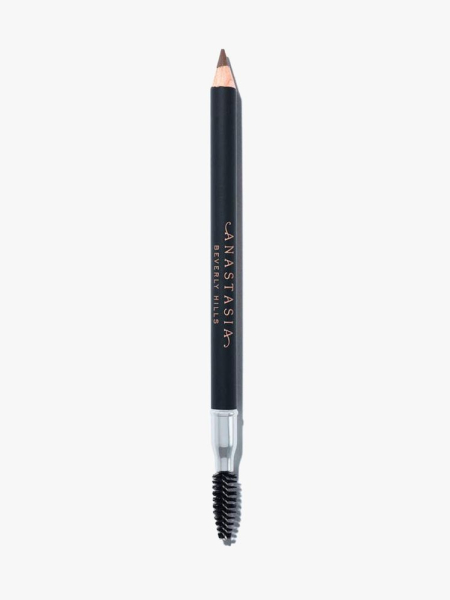 Anastasia Beverly Hills Dual-Ended Fill & Define Powder Perfect Brow Pencil in Caramel in branded component on a light gray background